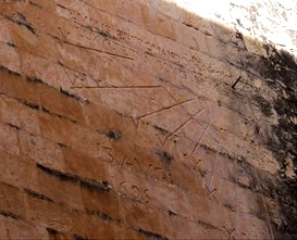 1695 Malta Dial on wall of Old University