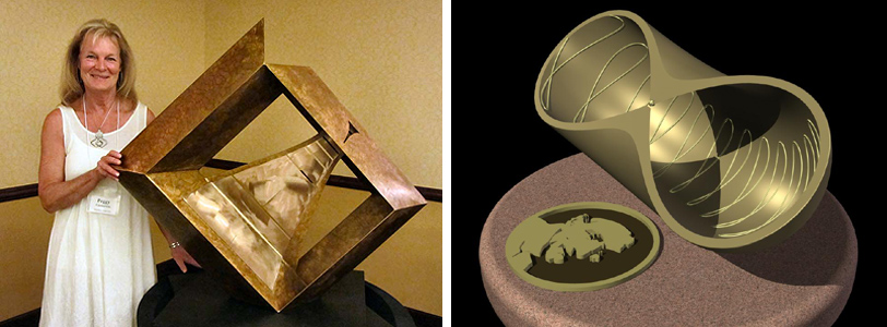 Parallelpiped Dial by Peggy Gunnerson and Point Dial by Stephen Luecking