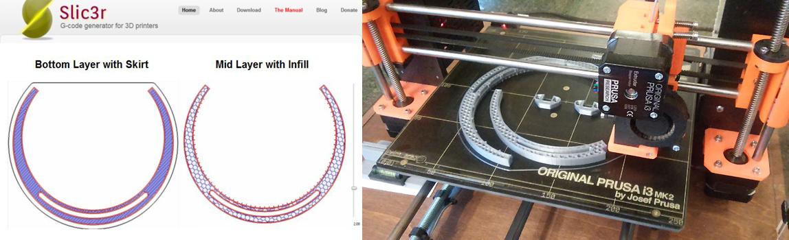 Sliced Equatorial ring and 3D Printer at work