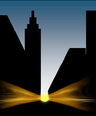 Manhattan Henge on 42nd Street in New York