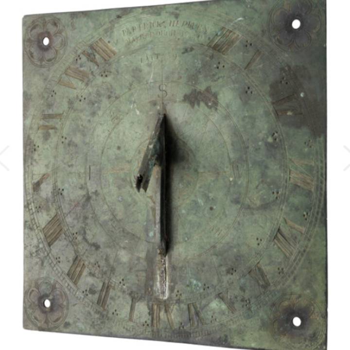 1720 American-Made Brass Sundial up for Auction